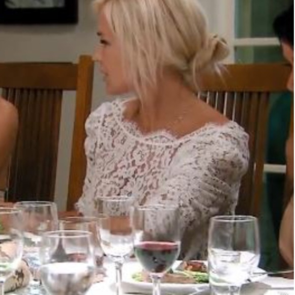 NEW Joie Addison Scalloped Lace Cream Top - Picture 1 of 7